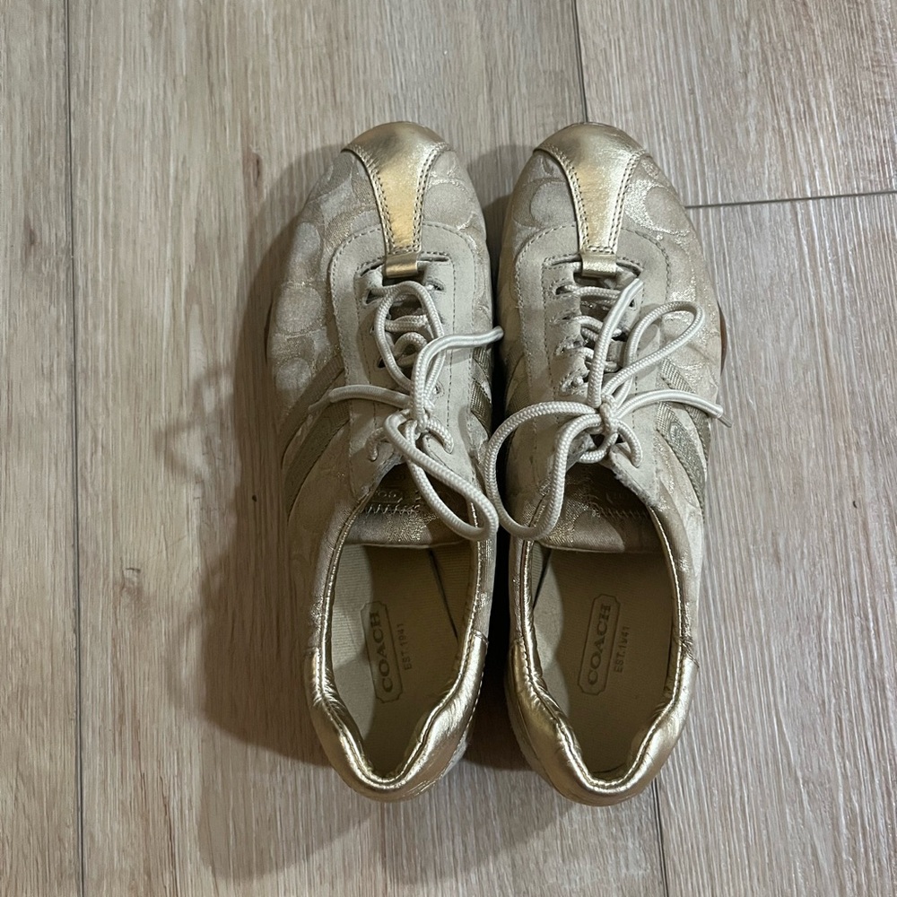 Coach Women's Gold Sneakers